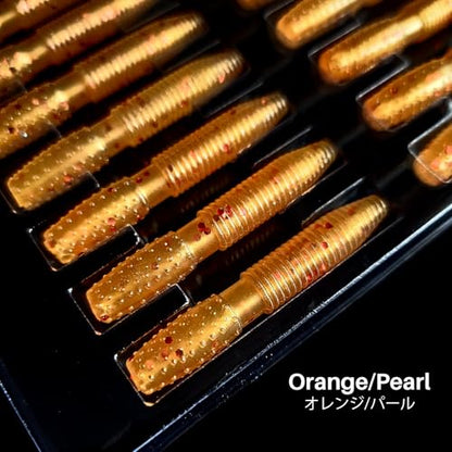 Ray Mini Stick Bait 16pc/Pack 1.75 Inch Fishing Lures Design for Bass, Trout, Panfish, Perch, Crappie, Must-Have Fishing Bait. - color: Orange/Pearl