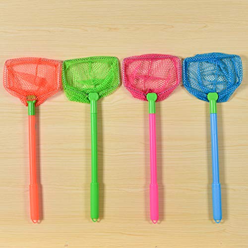 Coopay 4/8 Pieces Butterflies Kids Fishing Net Catching Bug Floating Bait Beach Nets for Outdoor Playing - style: 4 Pieces