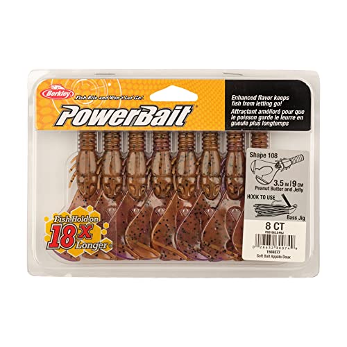 Berkley PowerBait Shape 108 Fishing Soft Bait - color: Peanut Butter and Jelly, size: 3 1/2"