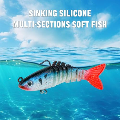 TSKS Fishing Artificial Lures Kit Mixed Including Front Diving Fin Minnow Surface Popper Crank Baits Pencil VIB with Hook and Soft Lures Accessories for Saltwater Freshwater Trout Bass Tackle Gift Set - color: 15pcs