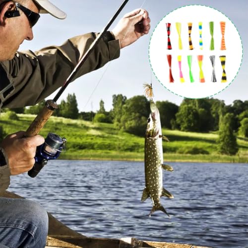 Joyzan Fishing Lures Skirt,Silicone Jig Skirts Replacement Spinnerbait Bait | 600 Strands Buzzbaits Squid Jigs Spinner DIY Fly Legs Tying Material Craw Trailers Bass Casting Spoon Blade Accessories