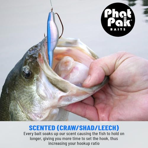 Phat Pak Baits - Drunkin Shad Zoom Super Fluke Style Soft Jerkbait 5" 20ct Soft Plastic Bass Fishing Lure - color: Electric Blue Pearl