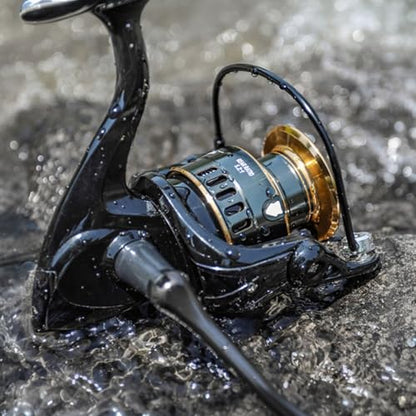 Spinning Fishing Reel 22 LBs Max Drag with 5.2:1 High Speed Ultra Smooth Powerful for Freshwater Saltwater Fishing - size: Size 500