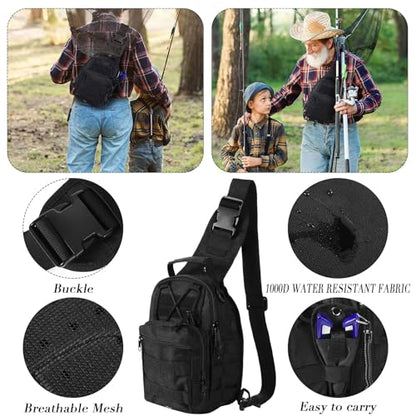 Gemscream 393 Pcs Fishing Tool Kit Fishing Backpack with Tackle Boxes Included Pliers Gear and Equipment Bait Rigs Fish Lip Gripper Lure Gear Kit Fish Hooks Remover Tools - color: Black