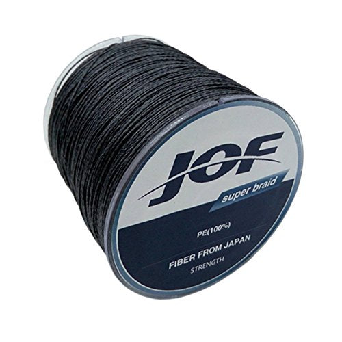 JOF 1000 Meters 4 Strands Super Strong Braided Wire Fishing Lines - color: Black, size: 100 LB,8.0#(Diam:0.50mm)