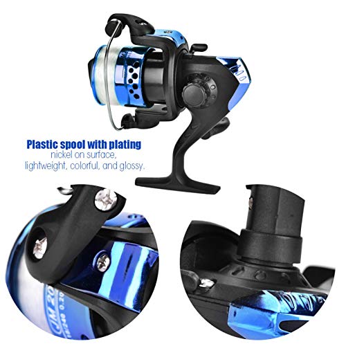 Fishing Reels,Light Weight, Ultra Smooth Powerful,Size 500 is for Ultralight/Ice Fishing,for Reel Rod, Raft Rod(Electroplating Blue)