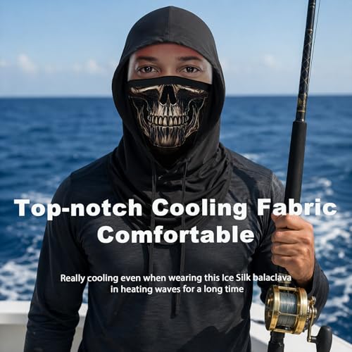 Skull Balaclava Hat for Women Men Sun UV Protection Summer Cooling Full Face Mask Cycling Hiking Fishing Outdoor Sports - color: Skull 14