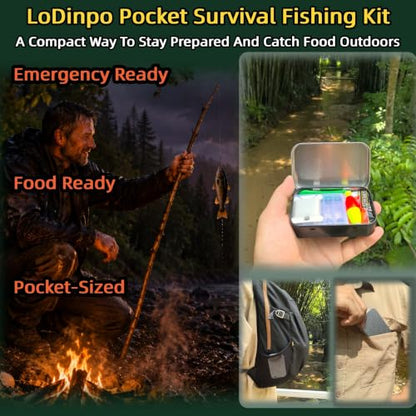 Mini Survival Fishing Kit–Compact Emergency Gear for Camping,Hiking,Bushcraft,Backpacking Small Tackle Box with Hooks,Line,Tools - style: Mw-hc