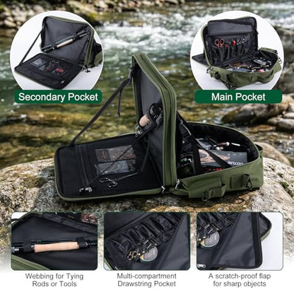 Goture Fly Fishing Rod and Reel Combo & Gear Bag, 9FT Fly Rod, Pre-Spooled Reel, Fly Line, Flies, Leader, Tippet, Forceps, Nipper and Complete Starter Kit - size: 5wt