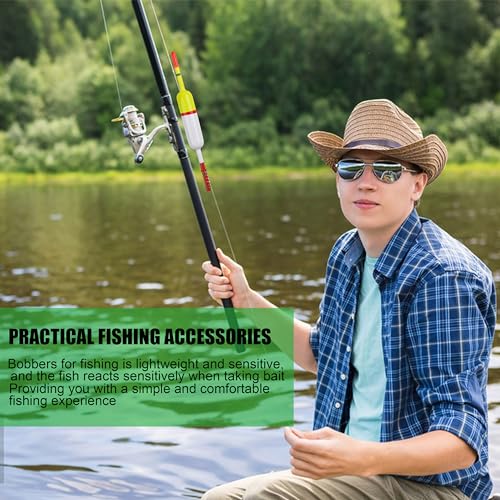 SILANON Slip Bobbers Fishing Floats and Bobbers Balsa Wood Slip Bobbers Floats Spring Bobbers for Crappie Catfish Trout Panfish Walleyes Fishing Bobbers 10pcs - color: 2.36in X 0.67in X 5.63in - 10pcs
