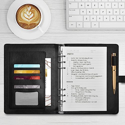 Easter Eggs Flowers Bows A5 PU Leather Refillable Binder,Business Notebook Travel Planner with Expandable Pockets,6-Ring,Pen Storage & Easy-Clean Surface for Daily Use - color: Easter Eggs Flowers Bows