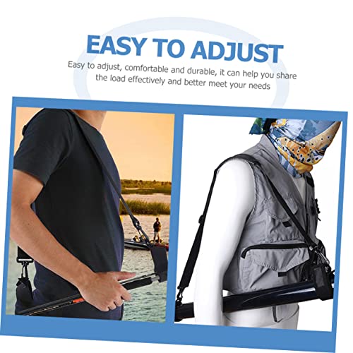 DECHOUS 1Set Creative Fishing Rod Fixed Band Adjustable Shoulder Strap for Comfortable Carrying Fishing Supply for Fishermen Easily Folds for Convenience