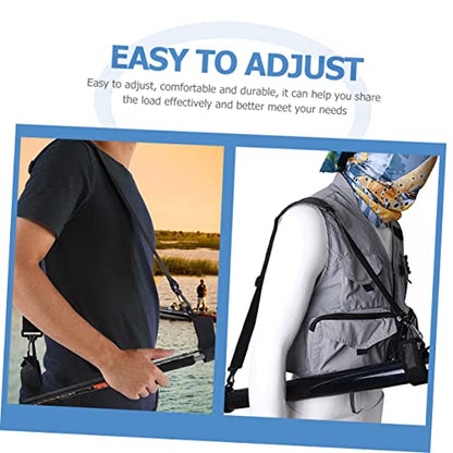 DECHOUS 1Set Creative Fishing Rod Fixed Band Adjustable Shoulder Strap for Comfortable Carrying Fishing Supply for Fishermen Easily Folds for Convenience