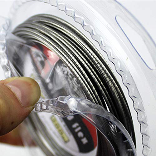 5LB-200LB 7 Strands Fishing Line Wire Leader Nylon Coated Stainless Steel Leader Wire with Crimps Sleeves