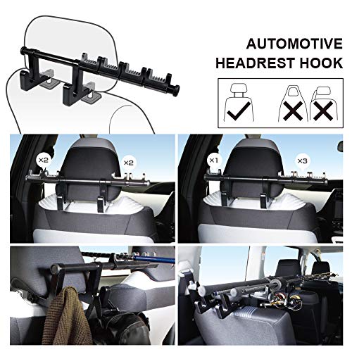 LITTLEMOLE Vehicle Fishing Rod Holder, Adjustable Car Fishing Rod Rack, Universal Fishing Pole Rack for SUVs, Wagons, Vans
