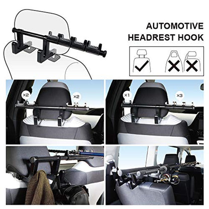 LITTLEMOLE Vehicle Fishing Rod Holder, Adjustable Car Fishing Rod Rack, Universal Fishing Pole Rack for SUVs, Wagons, Vans