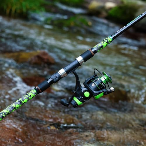 Sougayilang 3 Piece Surf Fishing Rod Combo Medium/Heavy Travel Spinning Rod with 4000/5000 Size Reel Baitfeeder Combo(9'/10'/11'12') - color: green, size: 11ft-Spinning-3Pc-MH