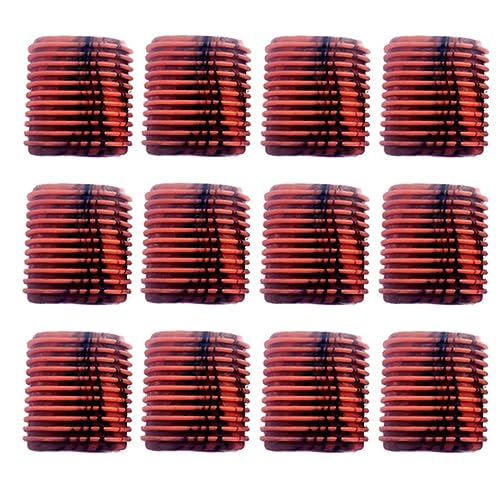 Rubber Fishing Reel Handle Grip Sleeve Non-Slip Baitcaster Knob Covers for Casting or Spinning Reel Red -12PCS