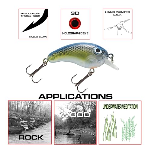 Crappie Magic Crankbait (2 Inch Crappie Lure) Made in the USA - color: Blue Back Shad