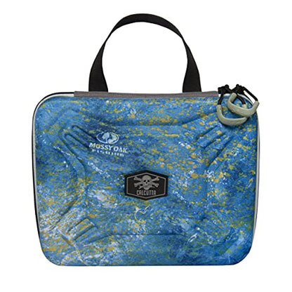 Calcutta Squall Molded Bait Binder | Mossy Oak Coastal Shoreline Pattern | 8 Removable Clear Plastic Sleeves | Compression Molded Durability | Soft Bait Organizer - color: Molded Bait Binder