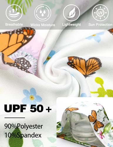 FISHEAL UV Sun Protection Face Scarf Mask, Breathable Gardening Face Cover Neck Gaiter with Ear Loops Bandana for Men Women - color: Monarch Butterfly