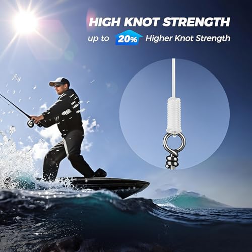 10 lb Pre-Tied Dropper Loop Knots Line. Fishing Line Spool. Loops 16 Inches Apart with 5.5 Inch Loop Size. Perfect for Saltwater & Freshwater Fishing, Snapper & Other Bottom Feeding Fish