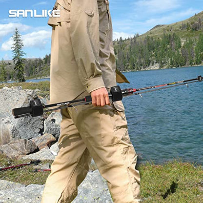 SANLIKE Fishing Belts Rod Straps Pole Ties Fishing Tackle Ties Cable | Black 15cm/24cm/34cm-5pcs/10pcs/20pcs, Stretchy Tackle Holders for Casting Spinning and Fly Rods, Organize and Protect - size: 5.9in*0.8in-5pcs
