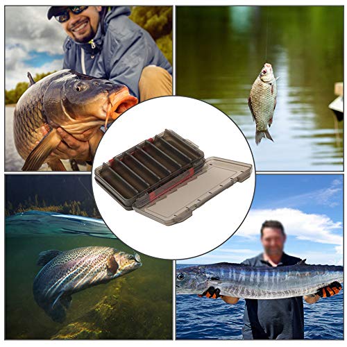 Fishing Lure Box, Tackle Storage Organizer with Adjustable Compartments Transparent Lid for Fishing Baits Lures Hooks Terminal Tackle