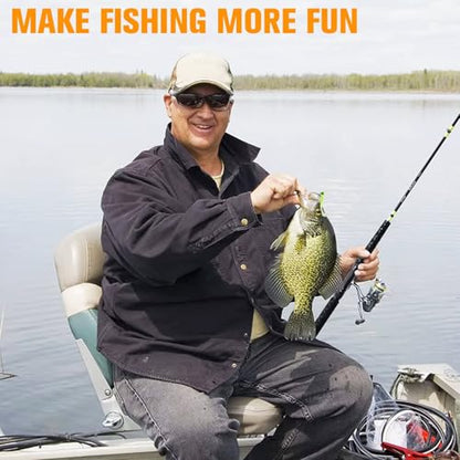 Dovesun Crappie Lures Kit Soft Plastic Baits Paddle Tail Swimbaits Fishing Soft Plastic Lures Crappie Walleye Trout Bass Fishing Baits 60pcs/75pcs - color: Paddle Tail-1.7in-60pcs