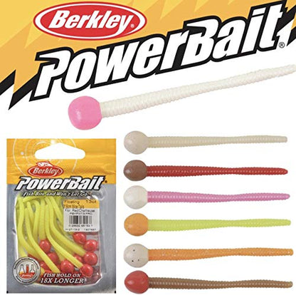 Berkley PowerBait Floating Mice Tails Fishing Soft Bait (1) - color: Bubblegum/White, size: 3"