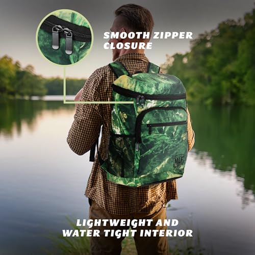 Mossy Oak MLF Fishing Cooler Backpack - Major League Insulated Leak Proof Beverage Coolers Bag - color: MO Camo