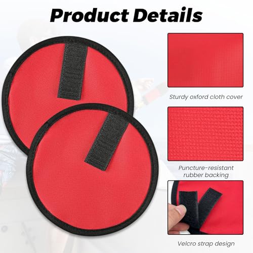 8 Pieces 5.9''/15 CM Fishing Hook Covers Shield, Fishing Lure Covers Protector, Lure Wraps Guard with Touch Fastener for Fisherman Rod Bait Pole Reel Storage Sleeve - color: Red