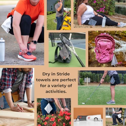 Clippable & Retractable Towels are Perfect for Exercise, Golf, Hiking, Automotive, Fishing, Sports, Yard Work & More (Dark Grey, 10x10 inch (Regular)) | Hands Free Towels Perfect for Gym, Running, Hiking, Fishing, Sports, Yard Work, Theme Parks, Stadiums,