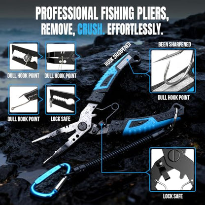 PLUSINNO Fishing Gear- Fishing Rod and Reel Combos, Fishing Backpack, Fishing Net, Fishing Bag with Rod Holders and Tackle Box for Freshwater/Saltwater, Fishing Gifts for Men - style: Black Backpack Tools With Rod&net