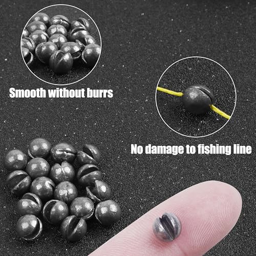 Split Shot Fishing Weights, 100pcs Round Split Shots Fishing Sinkers Removable Egg Weights Sinkers Clip On Weight Fish Line Sinker Tackle for Saltwater Freshwater - size: Split Shot Kit-70pcs