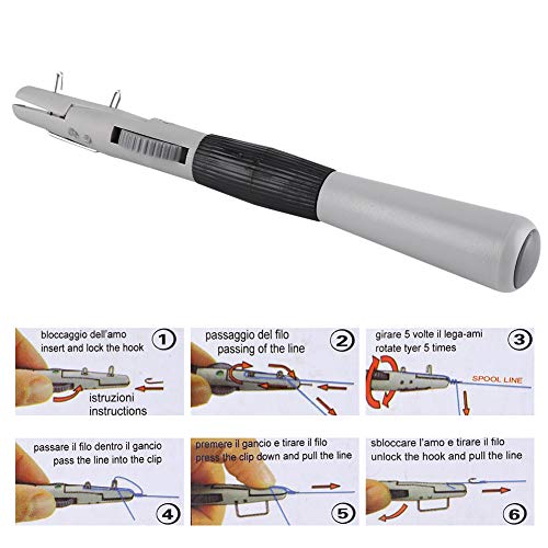 Shanrya Fishing Line Tie Tool, 13.6cm Fishing Hook Threader Fast Knot Tool Fishing Tying Knot Tool, Fishing Accessories for Tieing Fishing Line to Fishing Hooks, Sea Fishing for Wild Fishing
