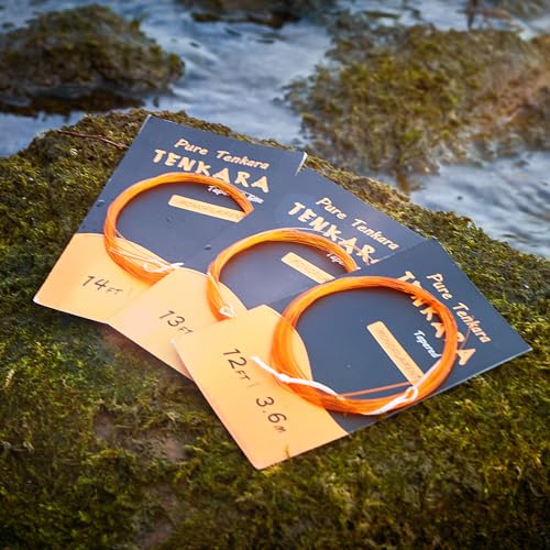 Fly Fishing Tenkara Tapered Line Hi-Vis Orange, Monofilament Tenkara Nylon Line, 11FT 12FT 13FT 15FT - style: Tk-ttl-33