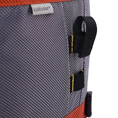 Kylebooker Soft Plastic Bait Storage Binders Organizer Saltwater Fishing Lure Leader Wallet Tackle Binder Bag | 10 Removable Clear PVC Bags, Saltwater & Freshwater, Lightweight Tackle Bag - color: Orange