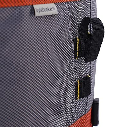 Kylebooker Soft Plastic Bait Storage Binders Organizer Saltwater Fishing Lure Leader Wallet Tackle Binder Bag | 10 Removable Clear PVC Bags, Saltwater & Freshwater, Lightweight Tackle Bag - color: Orange