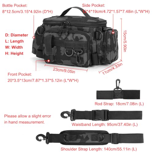 SagaSave Fishing Tackle Storage Bag Multi-Function Portable Lure Utility Binder Accessories Tackle Organizer Soft Gear Box for Saltwater or Freshwater Fishing
