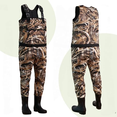 Neoprene Fishing Waders for Men, Waterproof Chest Waders - size: 13#