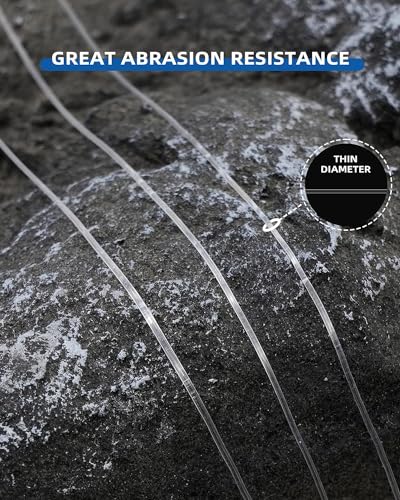 BLUEWING Monofilament Fishing Line Clear Mono Fish Wire Thin Diameter String 6-400 lbs, 50-3000 Yards - color: 01-Clear, size: 0.25mm/8lb/1000YD