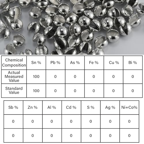 Dr.Fish 100 Pack Tin Split Shot Sinkers, Non Toxic Fishing Weight, Enviornmental Lead-Free Fly Fishing Line Sinkers Freshwater Saltwater Terminal Tackle - size: #3/0(1/50oz)-100PCs