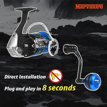 Power Handle for Daiwa 16 Saltist 2500-5000, 22Saltist MQ 2500-14000 Spinning Reel Replacement Handle - size: For 22 Saltist MQ 8000-14000 (Classic Version)