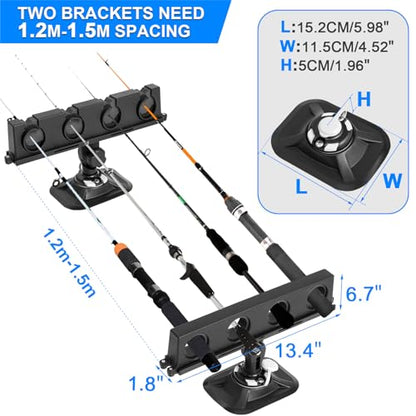 Fishing Rod Holder for Boat, 360° Rotatable Crappie Rod Holder for Boat, Boat Rod Storage Rack - style: A
