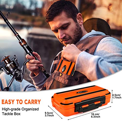 PLUSINNO 253/387pcs Fishing Gear Accessories Kit, Fishing Tackle Box with Tackle Included, Fishing Hooks, Fishing Weights Sinkers, Spinner Blade, Fishing Equipment for Bass Trout Bluegill Crappie - color: 253pcs Fishing Accessories Kit