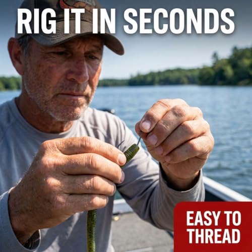 Worm Hooks for Bass Fishing- Texas Rig - Ewg