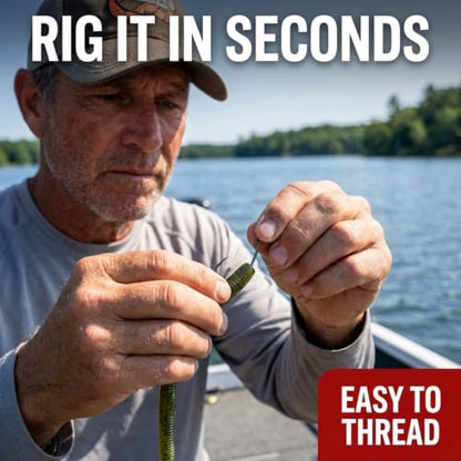 Worm Hooks for Bass Fishing- Texas Rig - Ewg