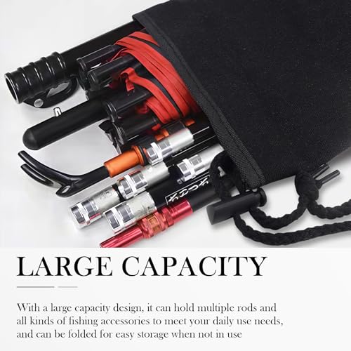 Fishing Rod Bag, Portable Fishing Pole Case, Pole Cover for Fishing Gear and Equipment, 31.4 x 7.4 x 0.4Inch