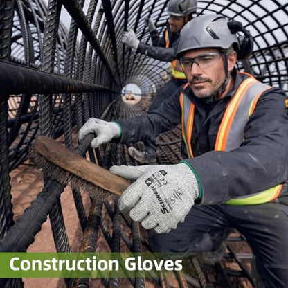 Schwer Safety Work Gloves with Certified Level 6 Abrasion Resistance, ANSI A2 Cut Resistant Fishing & Gardening Gloves with Grip, General Working Gloves for Construction, Mechanic, LT5636, XL - size: X-Large, style: 1 Pair
